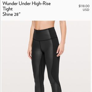 Wunder Under High Rise Tight Shine 28”